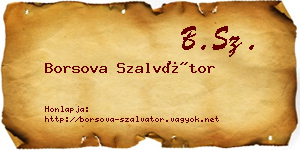 Borsova Szalvátor névjegykártya