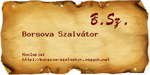 Borsova Szalvátor névjegykártya